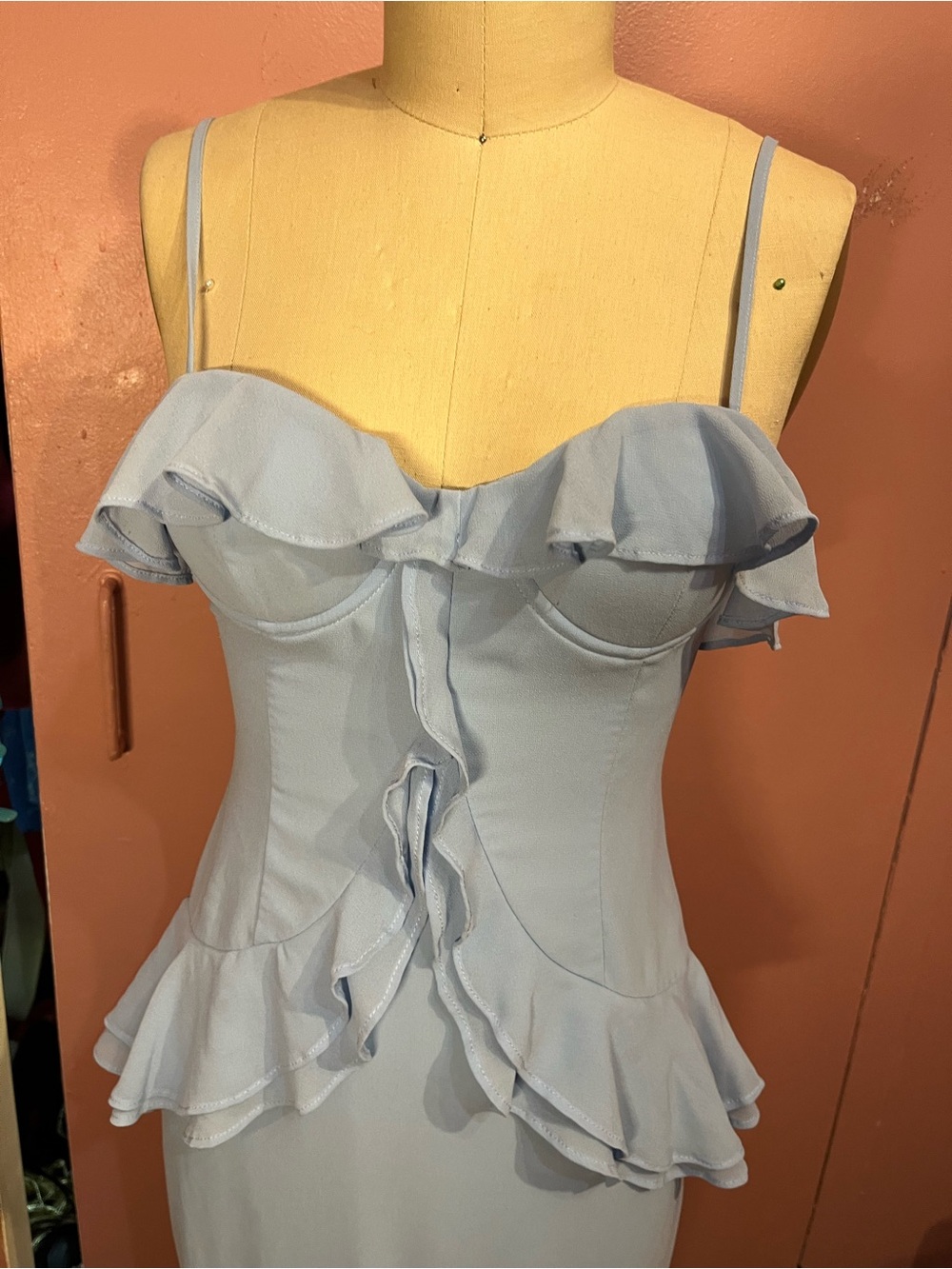 Lovers+ Friends Elegant Ruffle Midi Dress in Light Lavender
